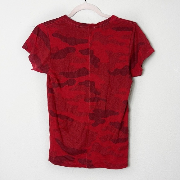 Rag and Bone Red Camo Short Sleeve Tee Shirt Size Small - Picture 6 of 13